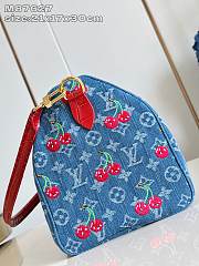 Louis Vuitton x Takashi Murakami Cherry Speedy 30 Denim Monogram Cerise - 21 x 17 x 30cm - 4