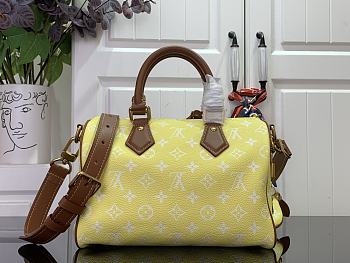 Louis Vuitton speedy P9 yellow leather bandouliere 25