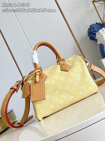 Louis Vuitton speedy P9 yellow leather bandouliere 25 01