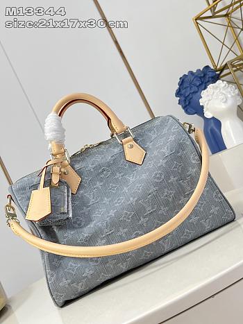 Louis Vuitton Speedy Soft 30 Monogram Denim - 21 x 17 x 30cm