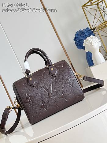 Louis Vuitton Speedy 25 Chocolate Bandouliere Monogram Empreinte