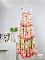 Zimmermann Floral Cami Tiered Ruffle Hemdress - 4