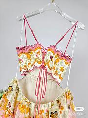 Zimmermann Floral Cami Tiered Ruffle Hemdress - 2