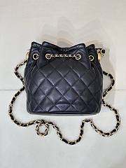 Chanel Bucket Bag In Black Lambskin - 18*19*15cm - 4
