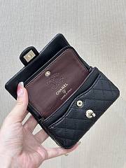 Chanel Nano Classic Double Flap Bag Charm Black Lambskin Leather - 12.5x5x8cm - 2