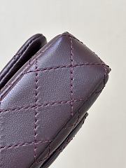 Chanel Nano Classic Double Flap Bag Charm Burgundy Lambskin Leather - 12.5x5x8cm - 2