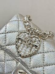 Chanel Nano Classic Double Flap Bag Gold Charm Lambskin Leather - 12.5x5x8cm - 4