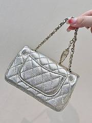 Chanel Nano Classic Double Flap Bag Gold Charm Lambskin Leather - 12.5x5x8cm - 3