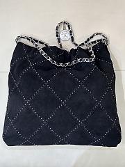 Chanel 22 Black Velvet Tote - 37/35/7cm - 5