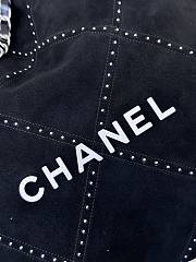 Chanel 22 Black Velvet Tote - 37/35/7cm - 2