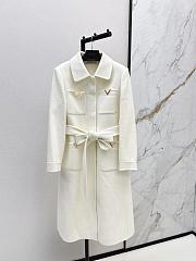 	 Valentino Garavani Drill double-breasted Coat White - 1
