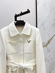 	 Valentino Garavani Drill double-breasted Coat White - 6