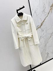 	 Valentino Garavani Drill double-breasted Coat White - 5