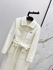 	 Valentino Garavani Drill double-breasted Coat White - 4