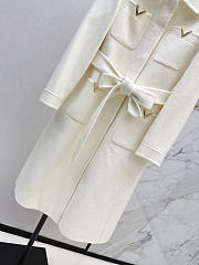 	 Valentino Garavani Drill double-breasted Coat White - 2