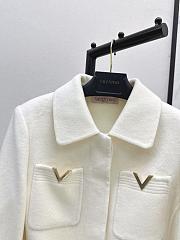 	 Valentino Garavani Drill double-breasted Coat White - 3