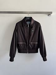Prada Leather Brown Triangle-logo Jacket - 5