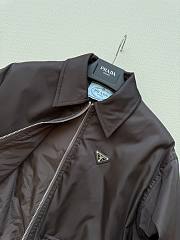 Prada Leather Brown Triangle-logo Jacket - 4