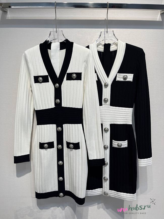 Balmain knitted sweater dress - 1