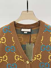 Gucci GG wool jacquard jumper in brown and yellow - 5