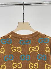 Gucci GG wool jacquard jumper in brown and yellow - 2