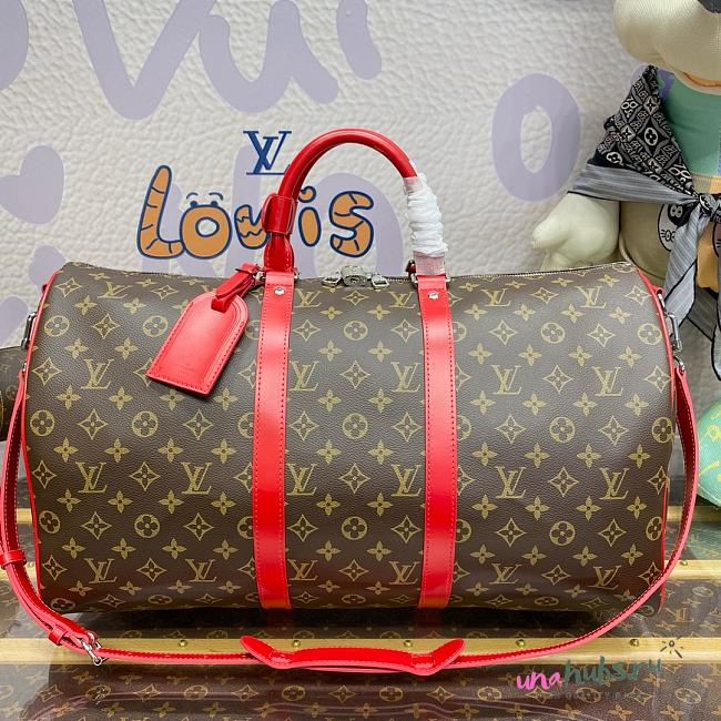 Louis Vuitton Keepall 50 Monogram Canvas Red - 50x29x23cm - 1