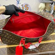 Louis Vuitton Keepall 50 Monogram Canvas Red - 50x29x23cm - 4
