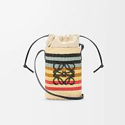 Loewe Square pocket in iraca palm and calfskin - 22.5x14x6cm - 1