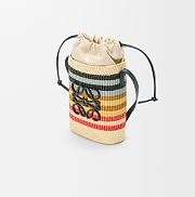 Loewe Square pocket in iraca palm and calfskin - 22.5x14x6cm - 2