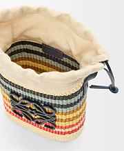 Loewe Square pocket in iraca palm and calfskin - 22.5x14x6cm - 3