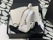 Chanel Classic Mini White Caviar Backpack - 18×13×9cm - 4