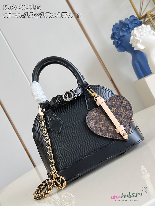 Louis Vuitton Alma BB Monogram In Black - 19x10x15cm - 1