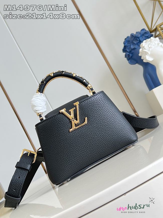 Louis Vuitton Capucines Mini Black - 21 x 13.6 x 8 cm - 1