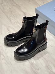 Prada Brushed leather booties Black - 6