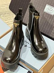 Prada Brushed leather booties Black - 5