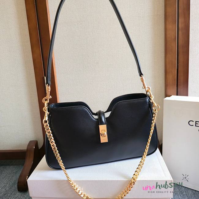Celine Shoulder Camille 16 Soft Smooth Calfskin Black 27x15x4cm - 1