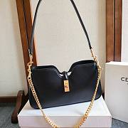 Celine Shoulder Camille 16 Soft Smooth Calfskin Black 27x15x4cm - 1