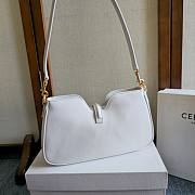Celine Shoulder Camille 16 Soft Smooth Calfskin White 27x15x4cm - 5