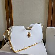 Celine Shoulder Camille 16 Soft Smooth Calfskin White 27x15x4cm - 4