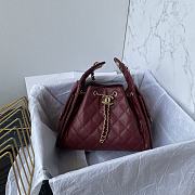 Chanel 25 Small Handbag Red Wine 30x26x14cm - 1