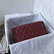 Chanel 25 Small Handbag Red Wine 30x26x14cm - 3