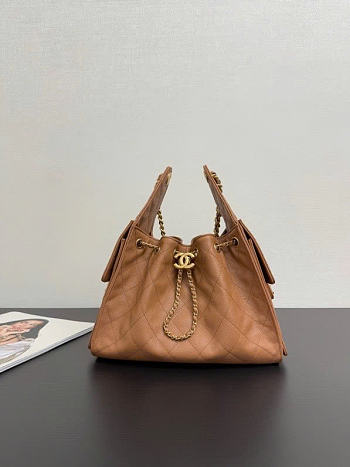 Chanel 25 Small Handbag Brown 30x26x14cm