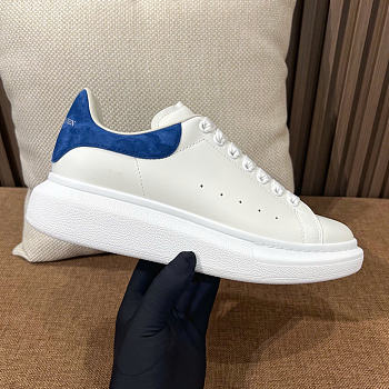 Alexander McQueen White Blue Suede Sneaker