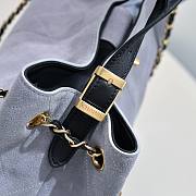 Chanel Suede Black & Grey Tote 36x11.5x32cm - 6