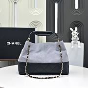 Chanel Suede Black & Grey Tote 36x11.5x32cm - 3