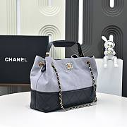 Chanel Suede Black & Grey Tote 36x11.5x32cm - 4