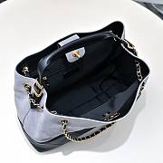 Chanel Suede Black & Grey Tote 36x11.5x32cm - 2