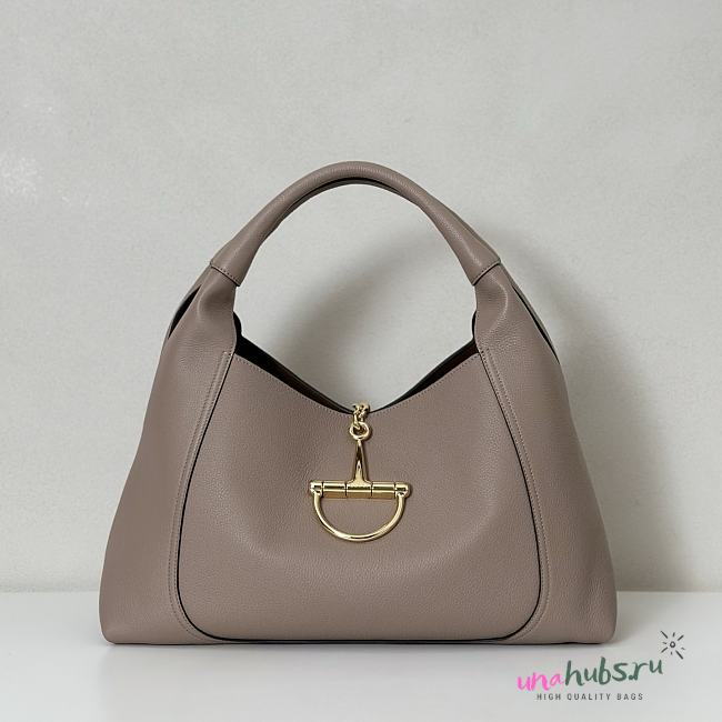 Gucci Softbit Maxi Shoulder Bag Taupe 46x26x16cm - 1