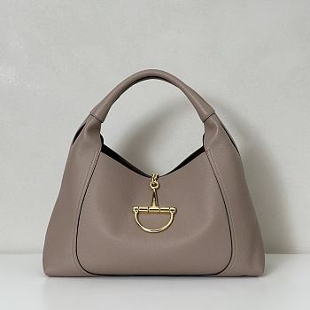 Gucci Softbit Maxi Shoulder Bag Taupe 46x26x16cm