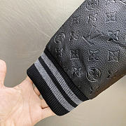 Louis Vuitton LV Wool Monogram Leather Black Jacket - 3